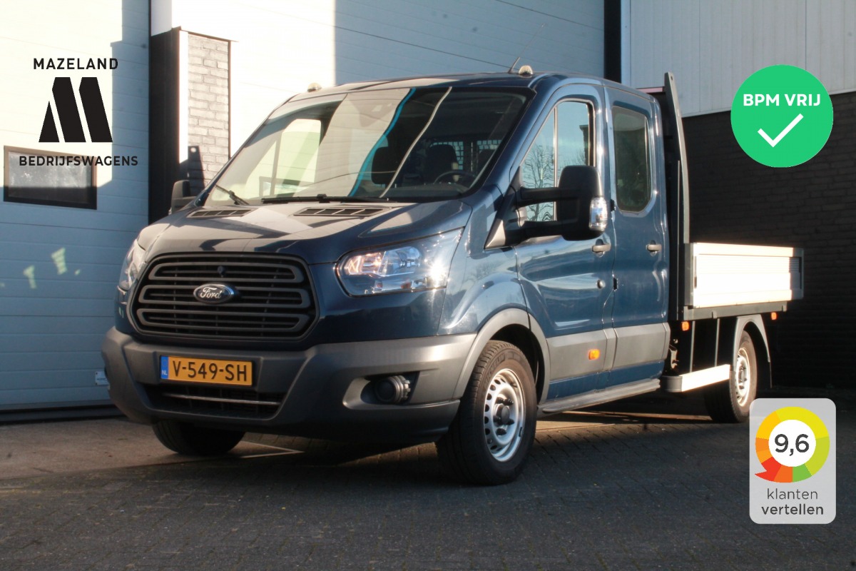 Ford Transit 2.0 TDCI L3 Dubbele Cabine Open Laadbak EURO 6 - Airco - Stoelverw. € 17.900,- Excl.
