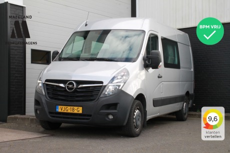 Opel Movano 2.3 Turbo L2H3 150PK Dubbele Cabine EURO 6 - Airco - Navi - Cruise - €21.950,- Excl.