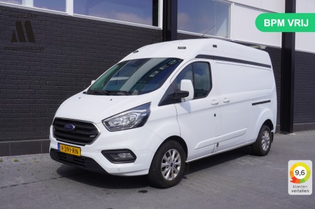 Ford Transit Custom 2.0 TDCI L2H2 130PK Automaat 2x schuifdeur EURO 6 - Airco - Navi - Cruise - Stoelverwarming - €12.900,- Excl.
