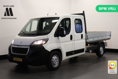 Peugeot Boxer 2.2 BlueHDi L3 Openlaad Dubbel Cabine EURO 6 - Airco - Navi - Cruise - € 15.950,- Excl.