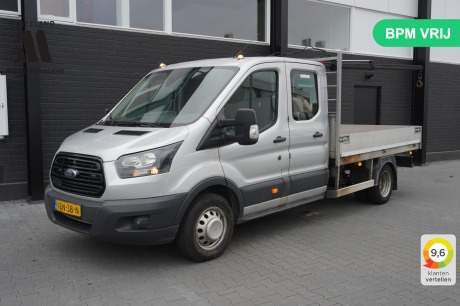 Ford Transit 2.0 TDCI 170PK Dubbel lucht Openlaadbak L4 EURO 6 - Airco - Navi - Cruise - Kraan -  € 19.900,- Excl.
