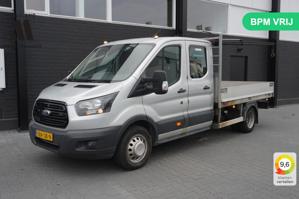 Ford Transit 2.0 TDCI 170PK Dubbel lucht Openlaadbak L4 EURO 6 - Airco - Navi - Cruise - Kraan -  € 19.900,- Excl.