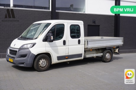 Peugeot Boxer 2.0 BlueHDI 163PK L3 DC Openlaadbak EURO 6 - Airco - Trekhaak -  € 15.900,- Excl.